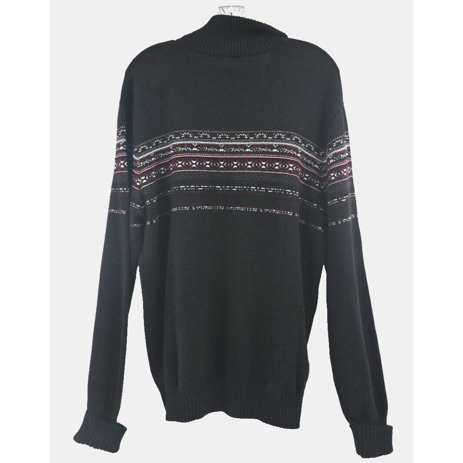 Calvin Klein Vintage Calvin Klein Black Pattern Sweater Button Collar L Size US L / EU 52-54 / 3 - 8 Thumbnail