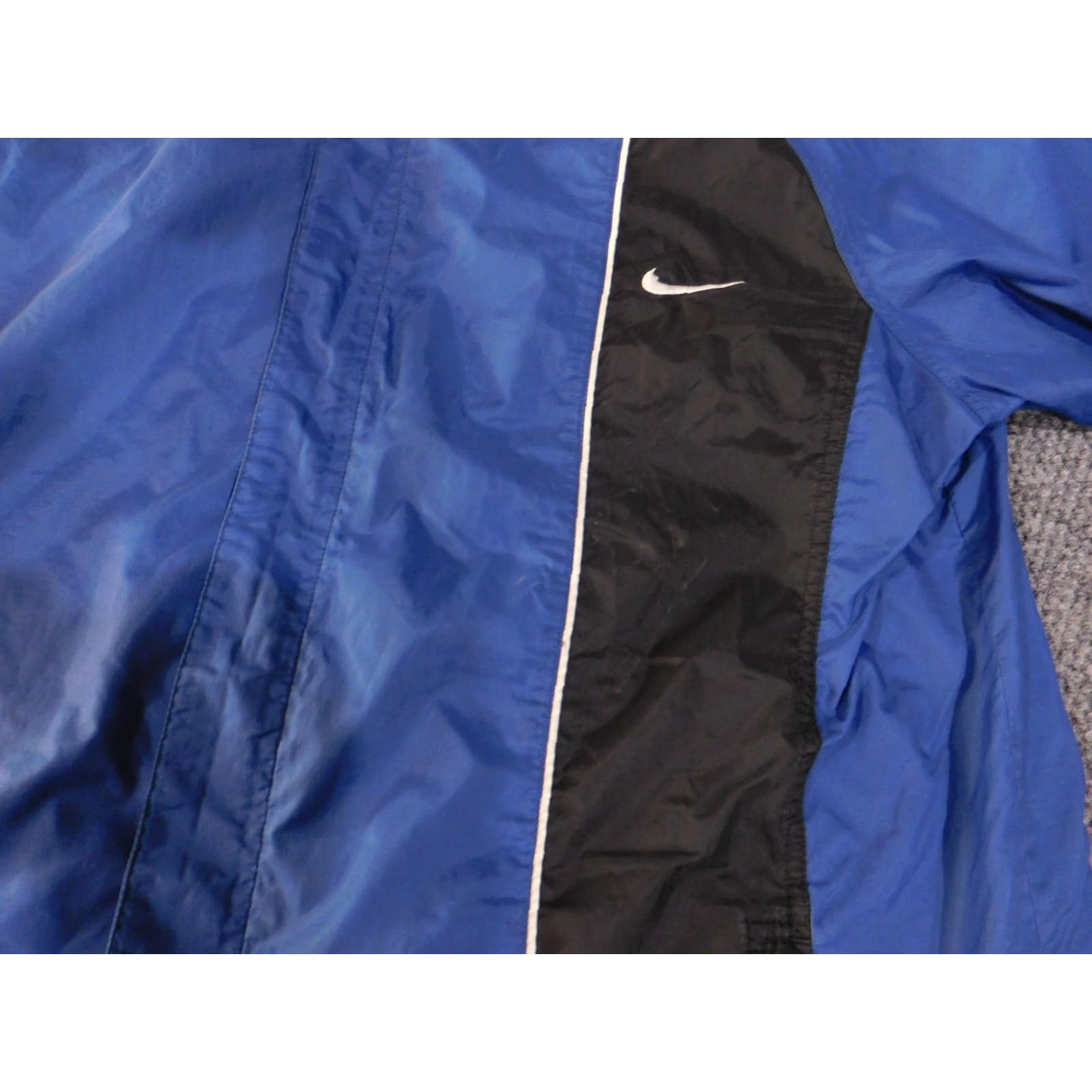 Nike Nike Jacket Mens Large Blue Black Windbreaker Full Zip Swoosh Logo Vintage 90s Size US L / EU 52-54 / 3 - 5 Thumbnail