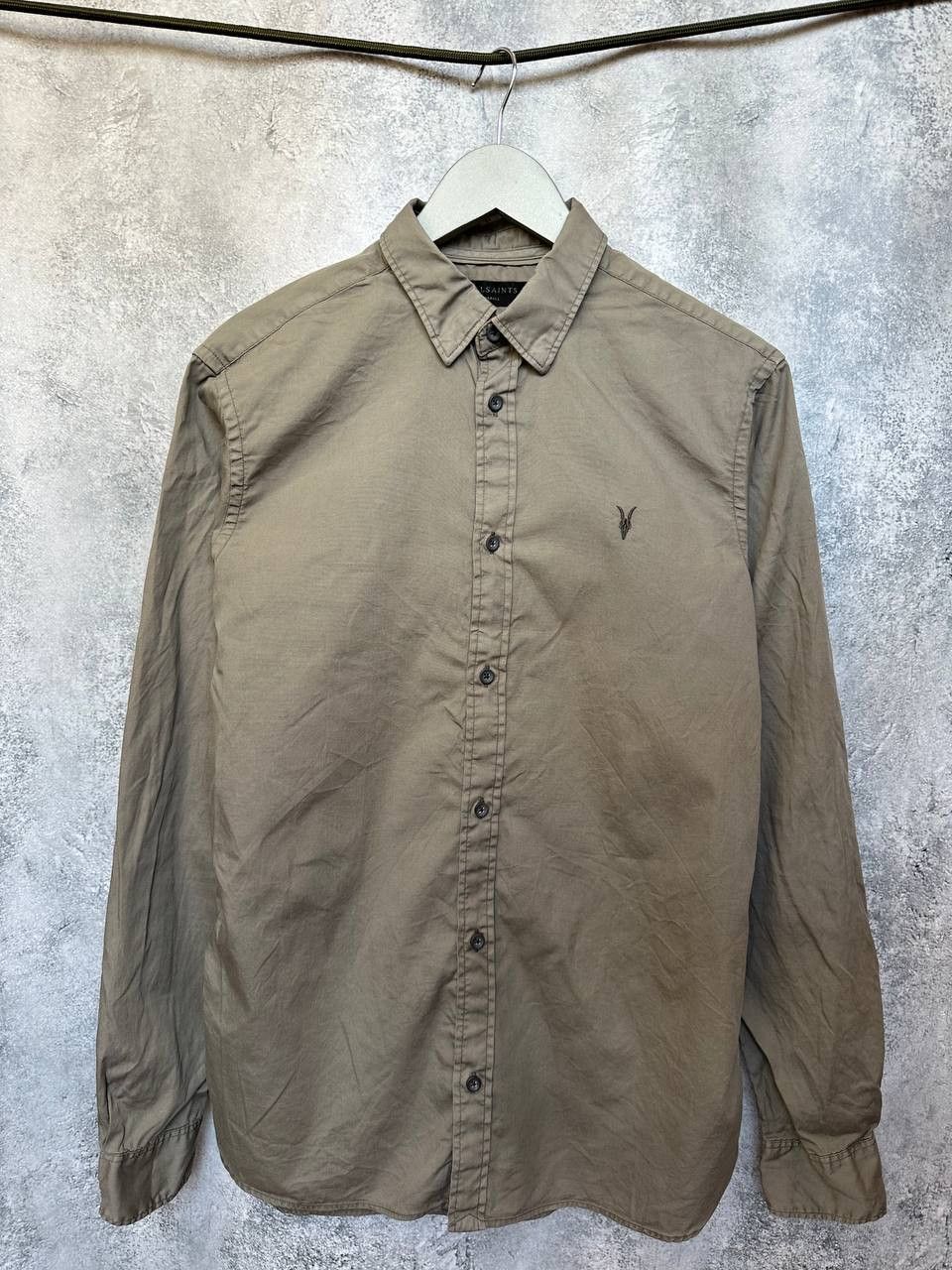 Allsaints ALLSAINTS Redondo Shirt Long Sleeve Gray Button Up Size US S / EU 44-46 / 1 - 2 Thumbnail