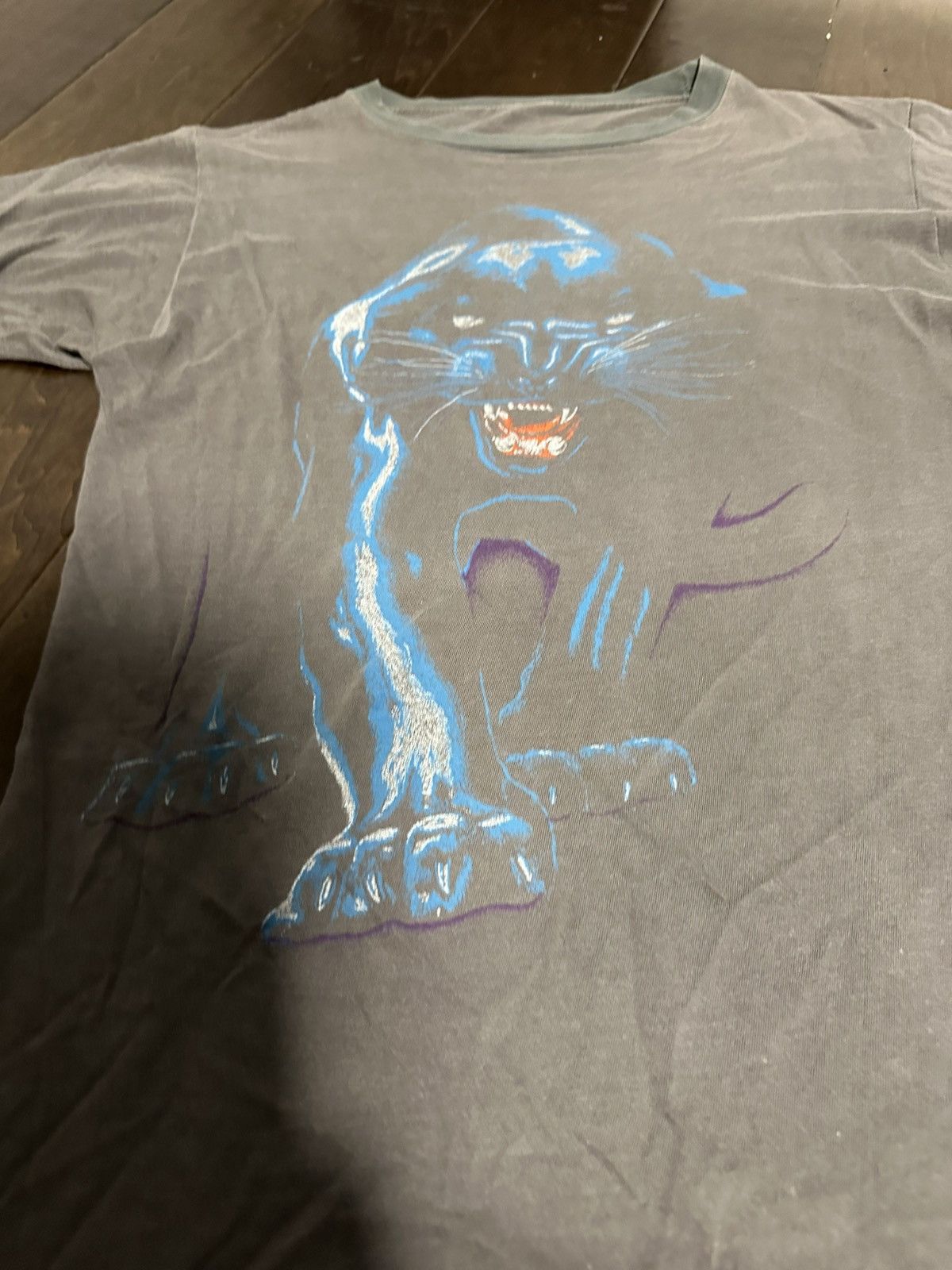 Vintage True VTG Single Stitch Faded Panther Shirt Size US L / EU 52-54 / 3 - 3 Thumbnail