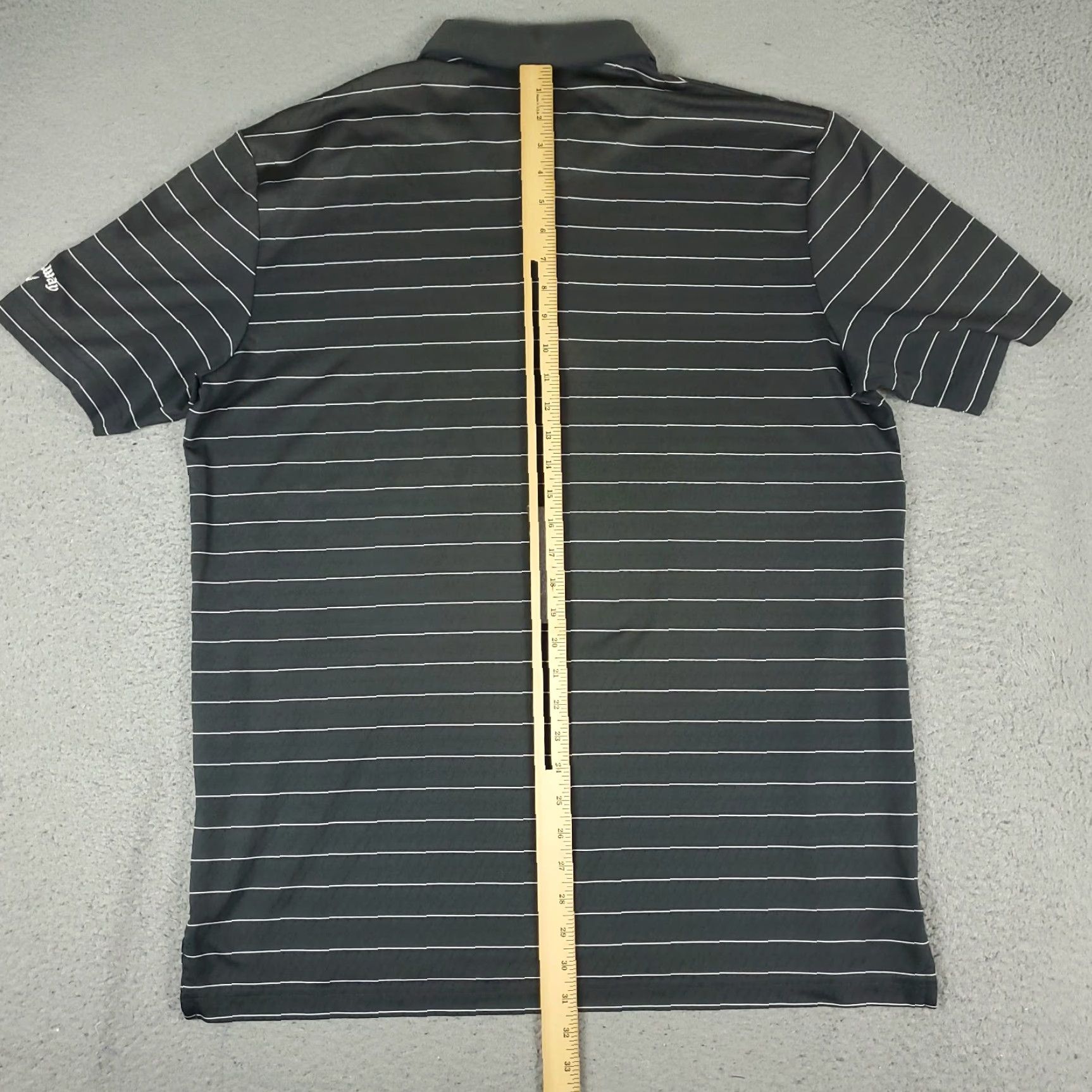 Callaway Callaway Polo Shirt Mens Size Large Gray Striped Opti Dri Fit Golf Short Sleeve * Size US L / EU 52-54 / 3 - 5 Thumbnail