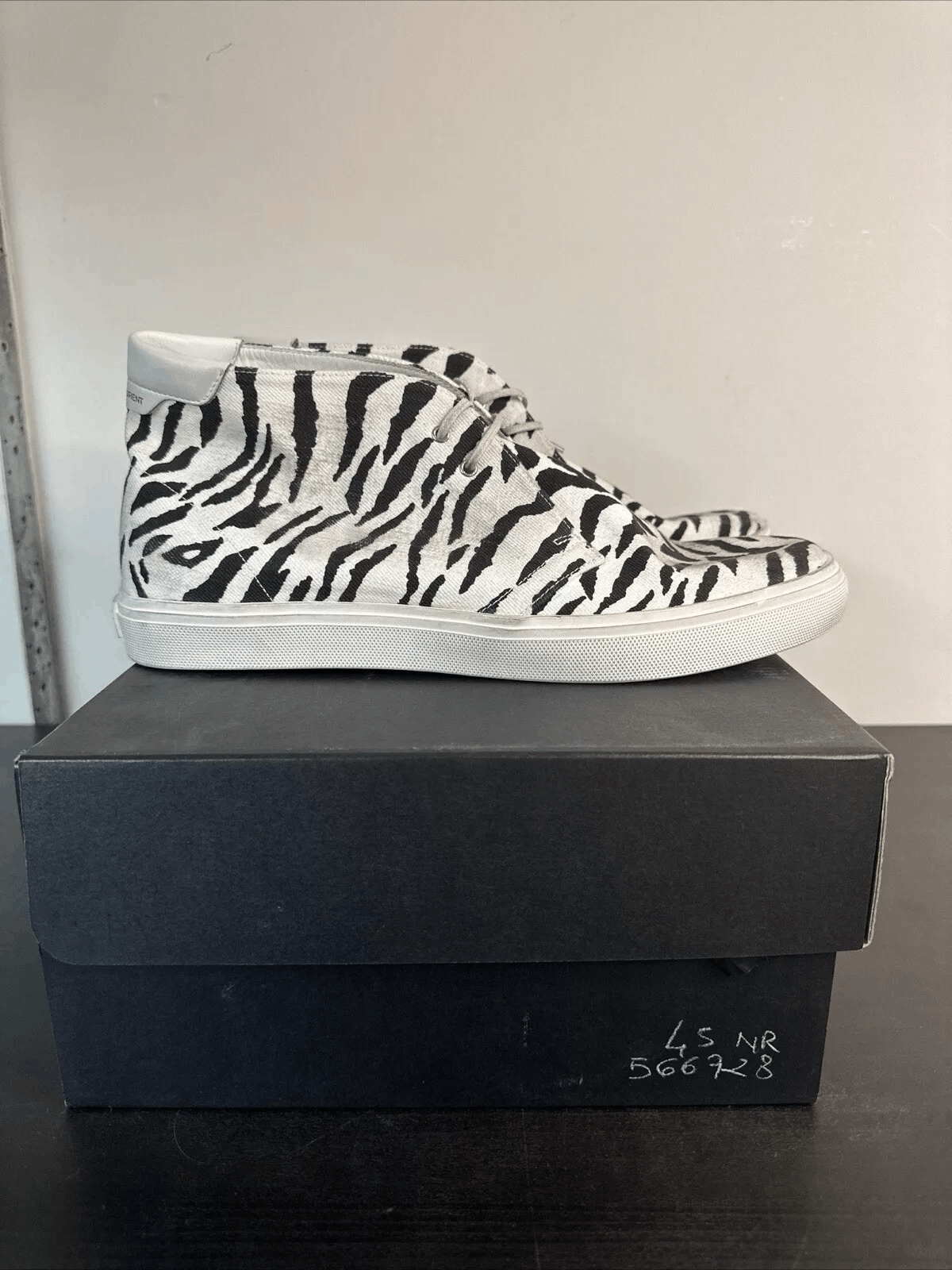 Yves Saint Laurent Saint Laurent High Top Sneakers Canvas Ace Mid Tops EU 40.5 Size US 9.5 / EU 42-43 - 1 Thumbnail