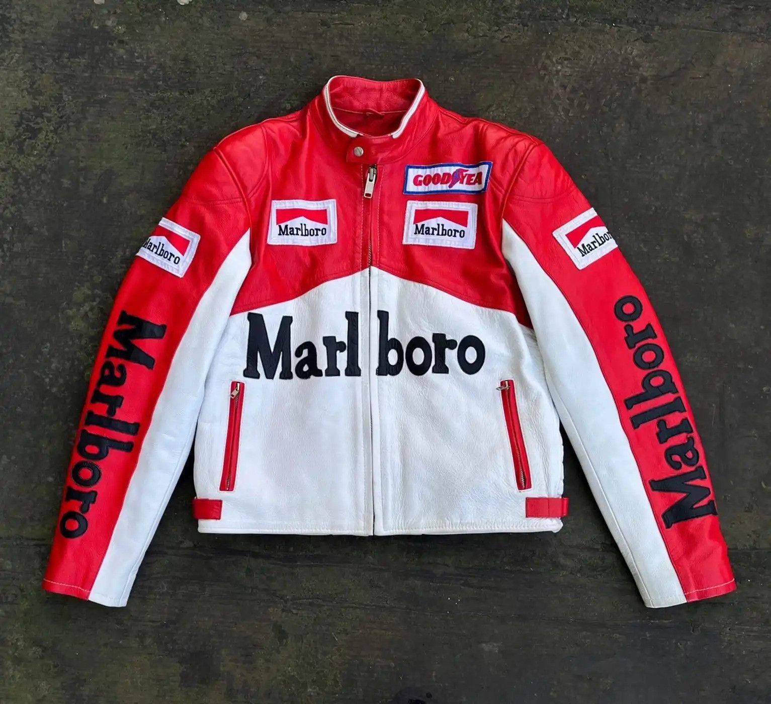 Marlboro Marlboro Leather Jacket Racing | Grailed