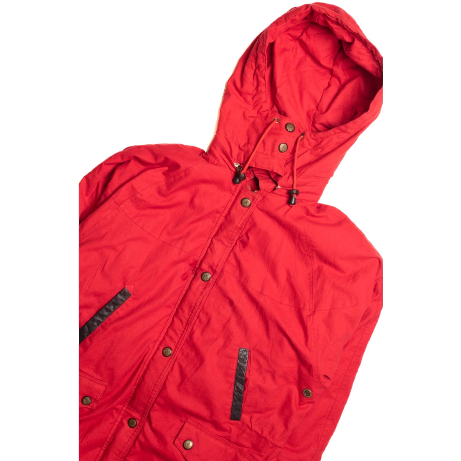 Vintage VINTAGE Red Winter Coat Medium Express Warm Hooded Parka Jacket 476 Size US M / EU 48-50 / 2 - 2 Thumbnail