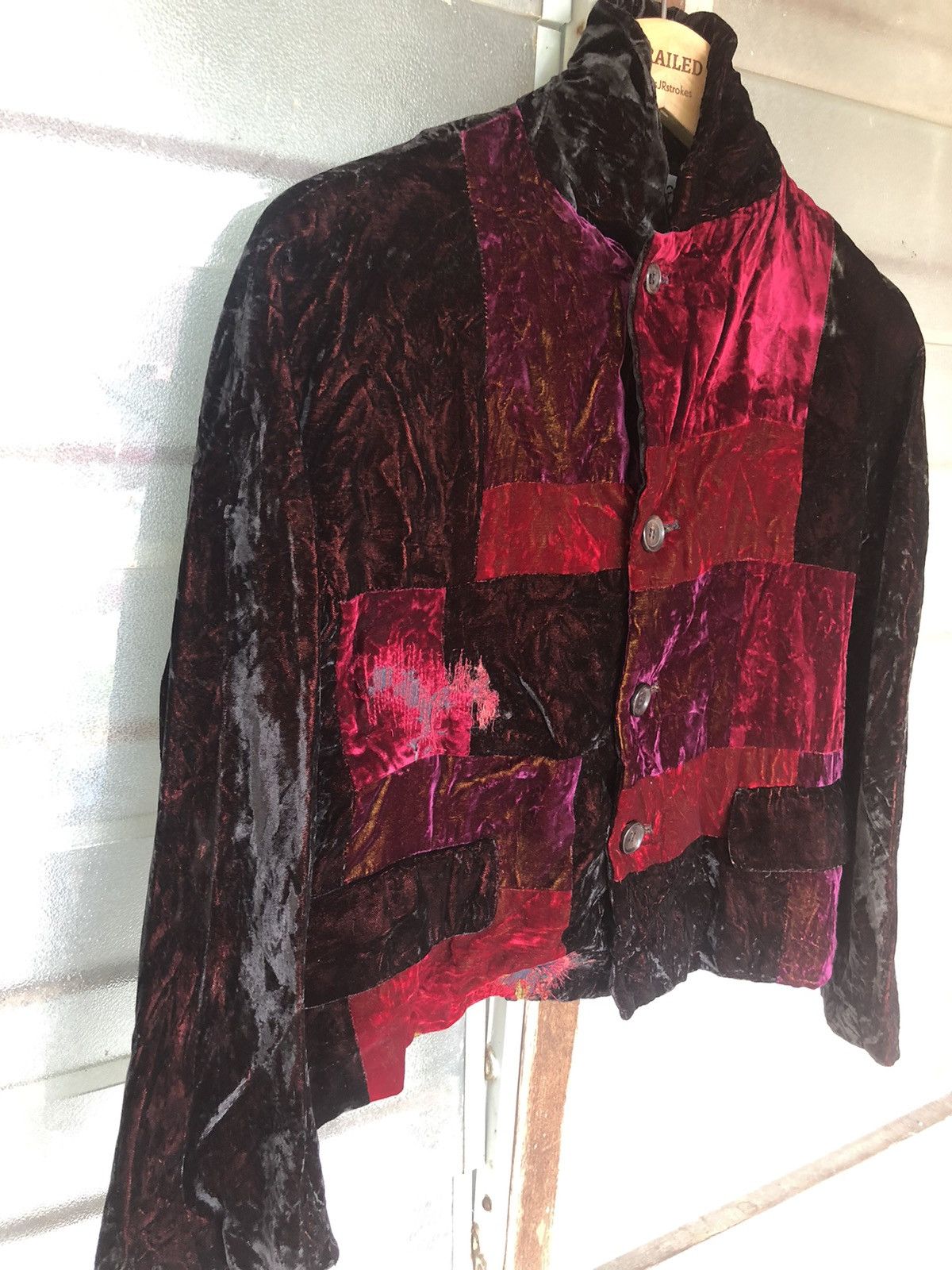 Comme des Garcons Vintage 90’s Comme Des Garçons Velvet Viscose Rayon Jacket Size M / US 6-8 / IT 42-44 - 3 Thumbnail