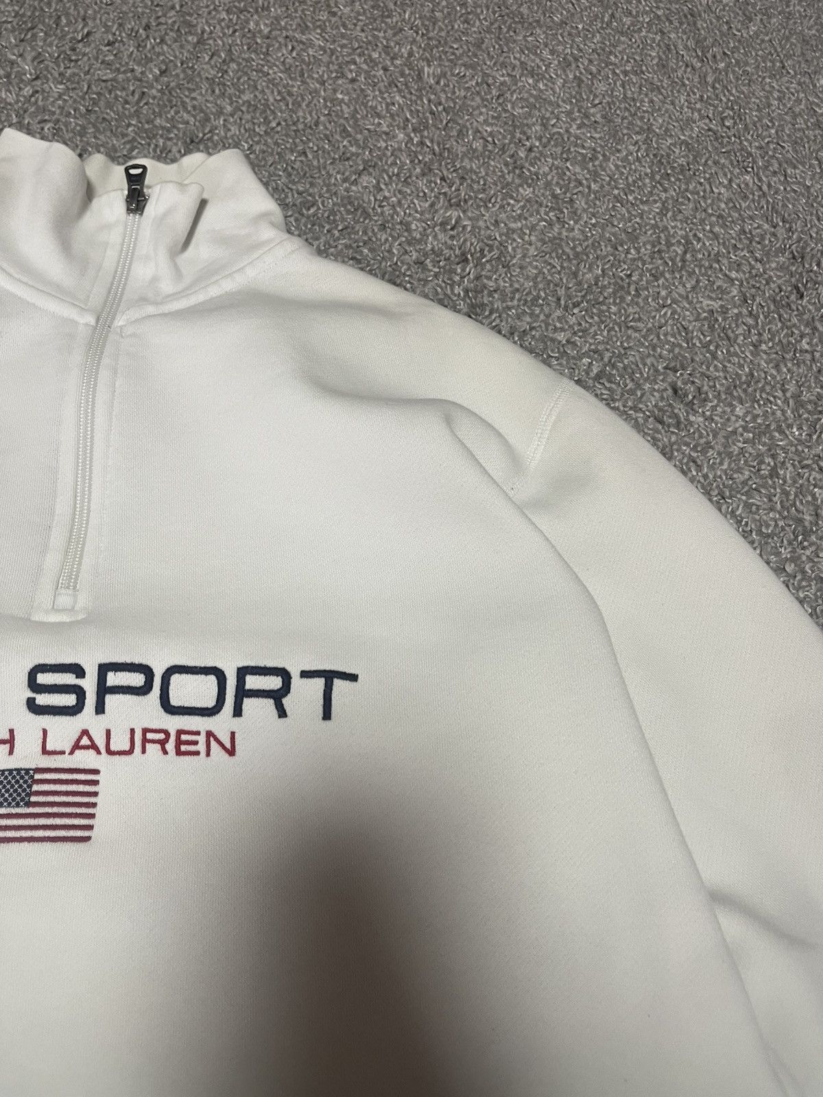 Polo Ralph Lauren 00s Ralph Lauren Polo Sport Embro Logo 1/4 Zip Sweatshirt Size US M / EU 48-50 / 2 - 2 Thumbnail