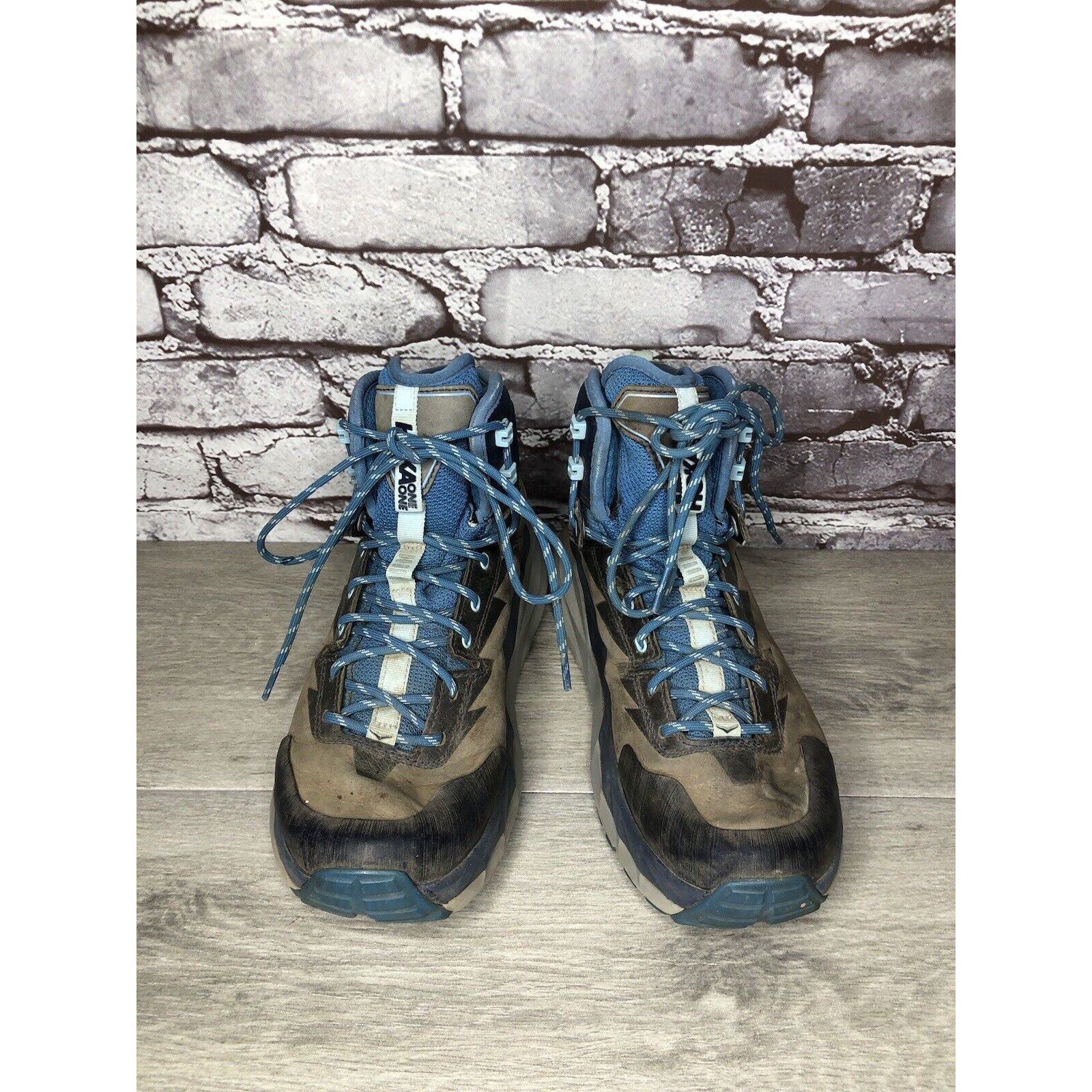 Hoka Men's Hoka One One Kaha GTX Gore-Tex Blue & Gray Mid Hiking Size US 8 / IT 38 - 21 Thumbnail