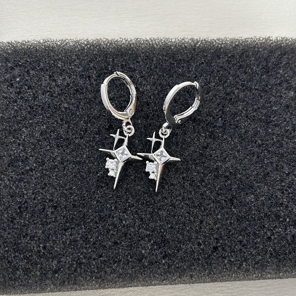 Other CZ Star Dangle Drop Earrings for Men Women Size ONE SIZE - 4 Thumbnail