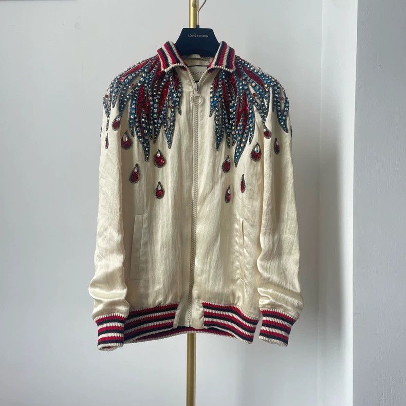 Gucci Gucci Gucci Embroidered Peacock Feather Jacket-2507 Size US M / EU 48-50 / 2 - 3 Thumbnail