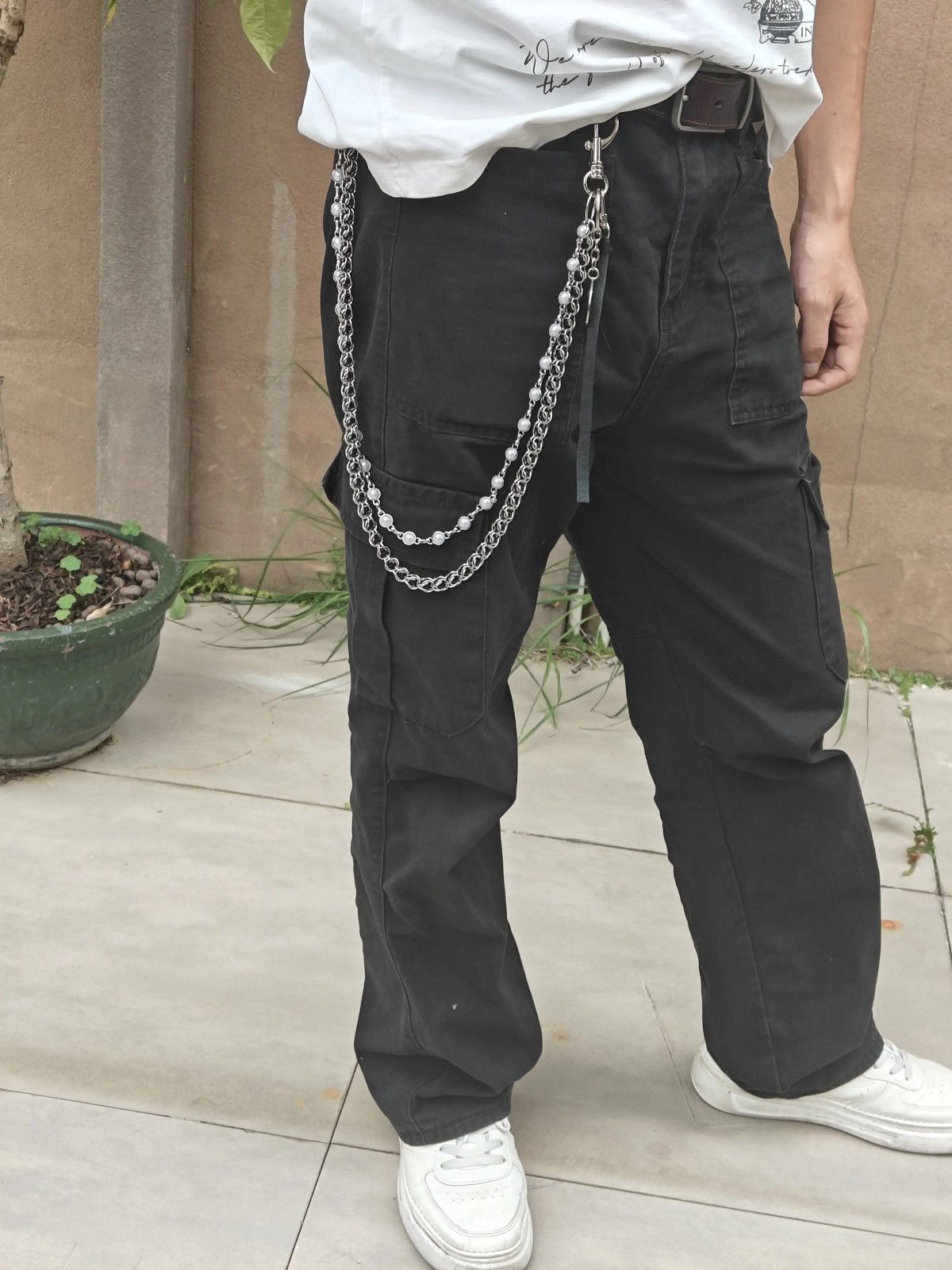 Japanese Brand × Jewelry 2 layer Natural Echo Black Pearl WalletChain 🖤 Size ONE SIZE - 3 Thumbnail