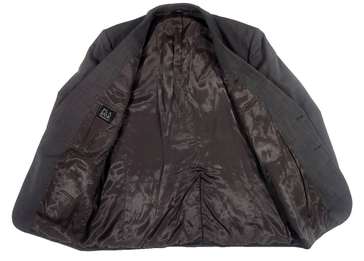 Jos. A. Bank Jos. A. Bank 100% Wool Suit Jacket Textured Charcoal 48L Size 48L - 3 Thumbnail
