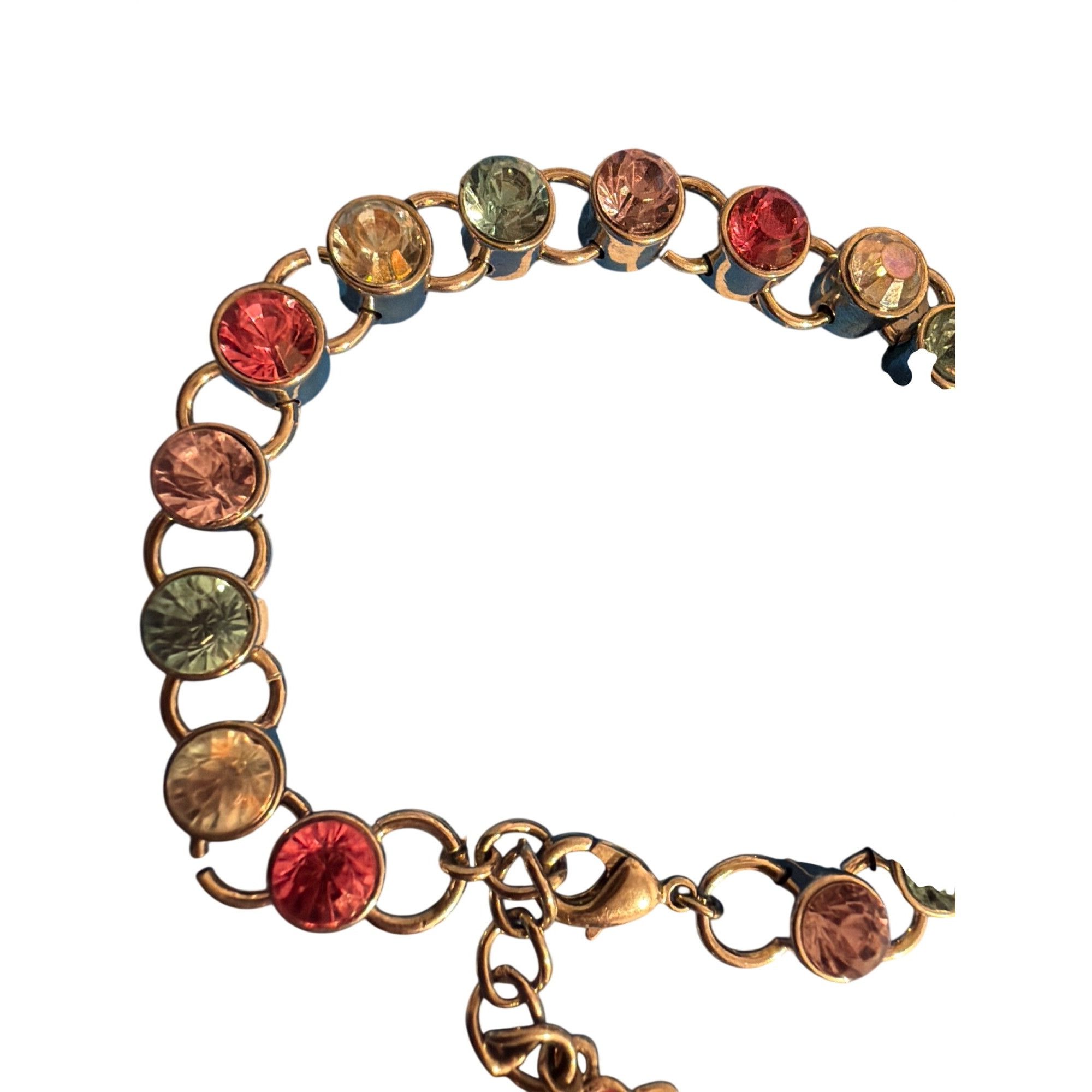 Other Hello Kitty Sanrio Silver Tone Charm Bracelet Pink Blue Clea Size ONE SIZE - 4 Thumbnail
