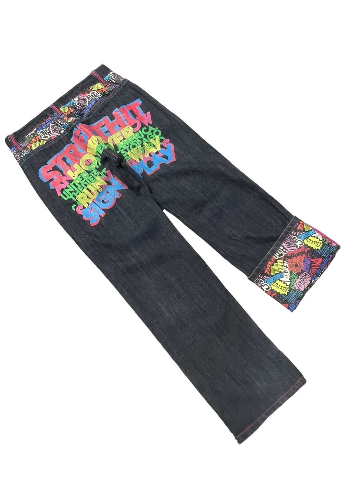 Japanese Brand Clone Devgru Daicock graffiti Evisu Styled Men Denim Pants Size US 30 / EU 46 - 4 Thumbnail
