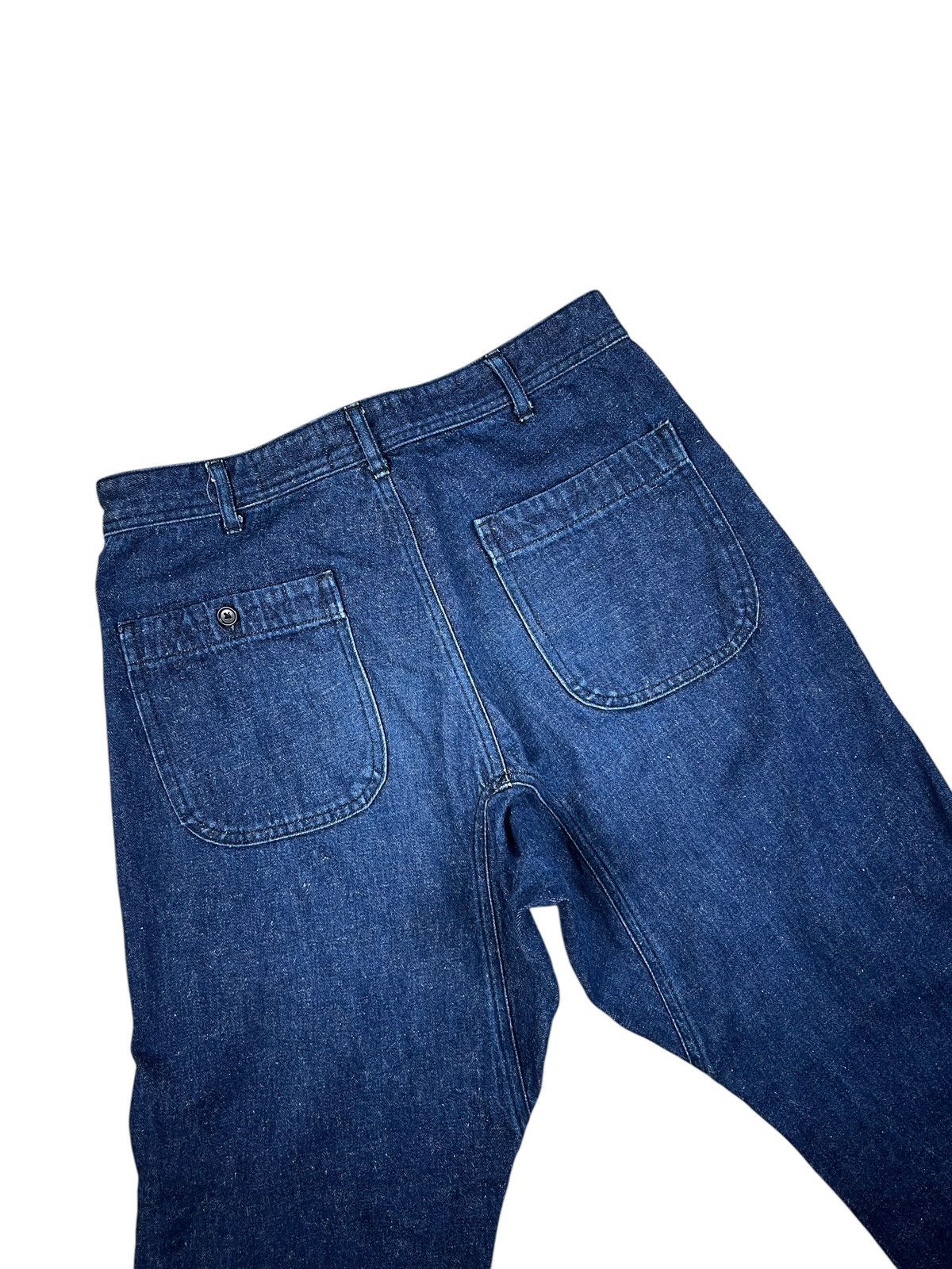 Comme des Garcons × Japanese Brand SEA 🇯🇵 Indigo Low Crotch Fatigue Denim Pants Size US 30 / EU 46 - 7 Thumbnail