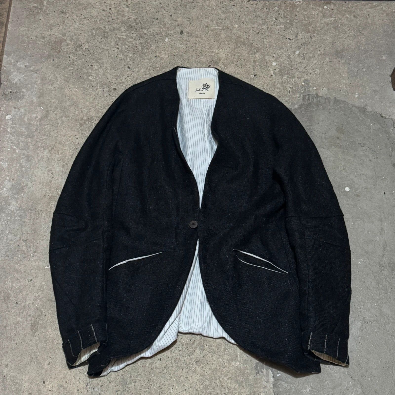 SSSR Venezia S.S.S.R Venezia ( Marc point ) linen one button blazer Size US S / EU 44-46 / 1 - 1 Thumbnail