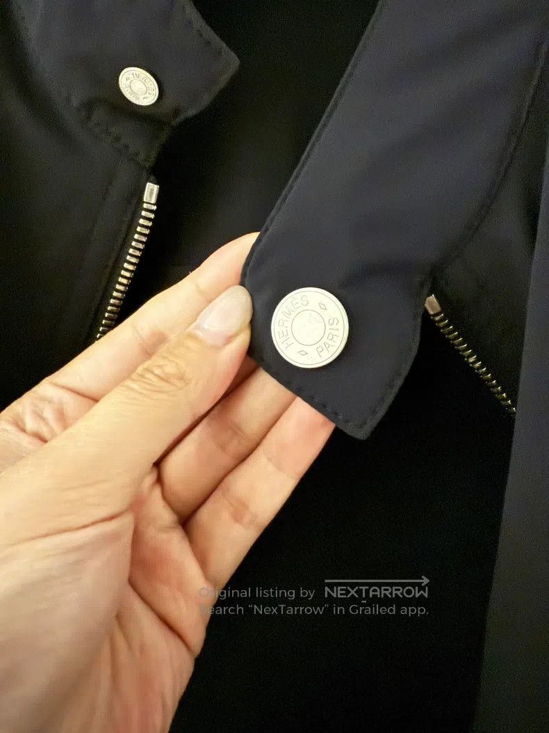 Hermes Hermes Classic Jacket with Black Leather Accents and Zip P Size US S / EU 44-46 / 1 - 3 Thumbnail