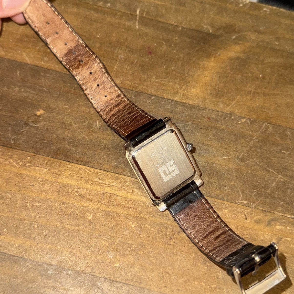 St. John St. John signature logo black leather band watch Size ONE SIZE - 5 Thumbnail