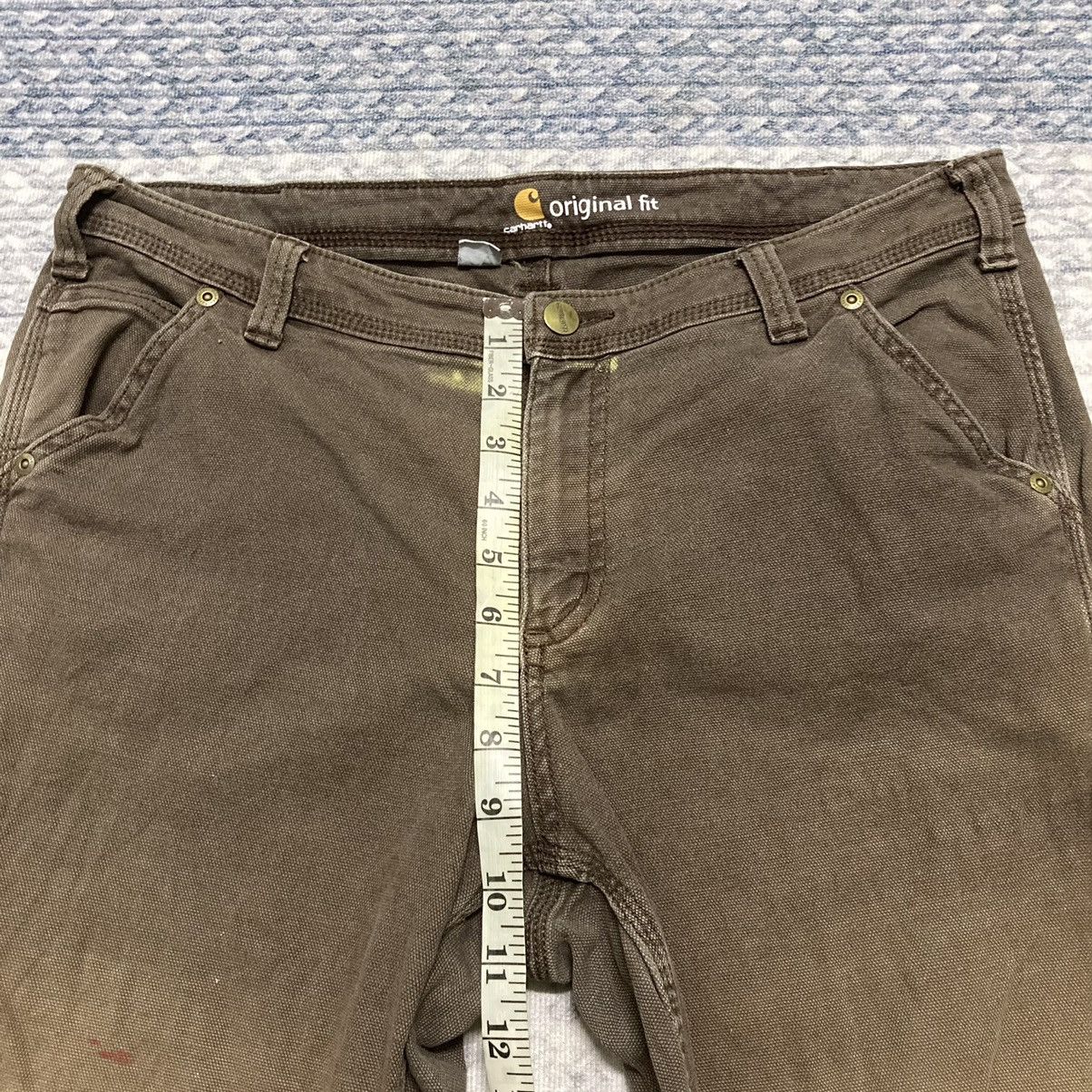 Carhartt × Carhartt Wip × Vintage Sunfaded Carhartt Brown Carpenter Pants with Some Paint Size US 32 / EU 48 - 14 Thumbnail