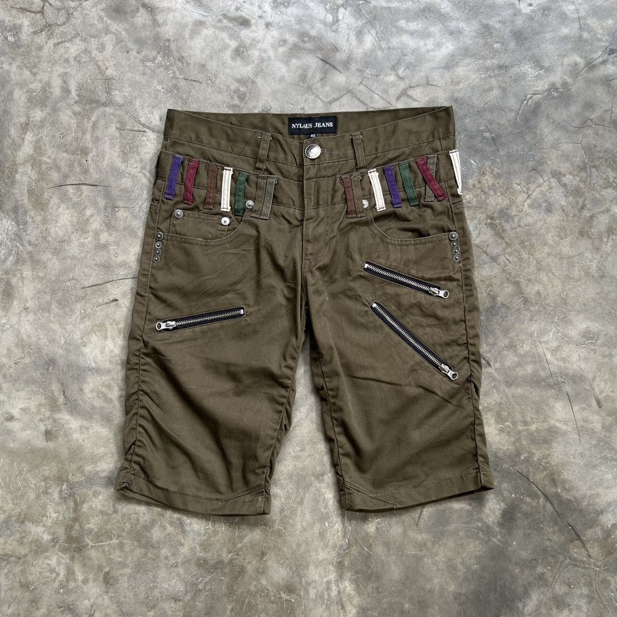 Hysteric Glamour 2000’s Nylaus Vkei Style Double Waist Short Pants Army Size US 32 / EU 48 - 1 Thumbnail