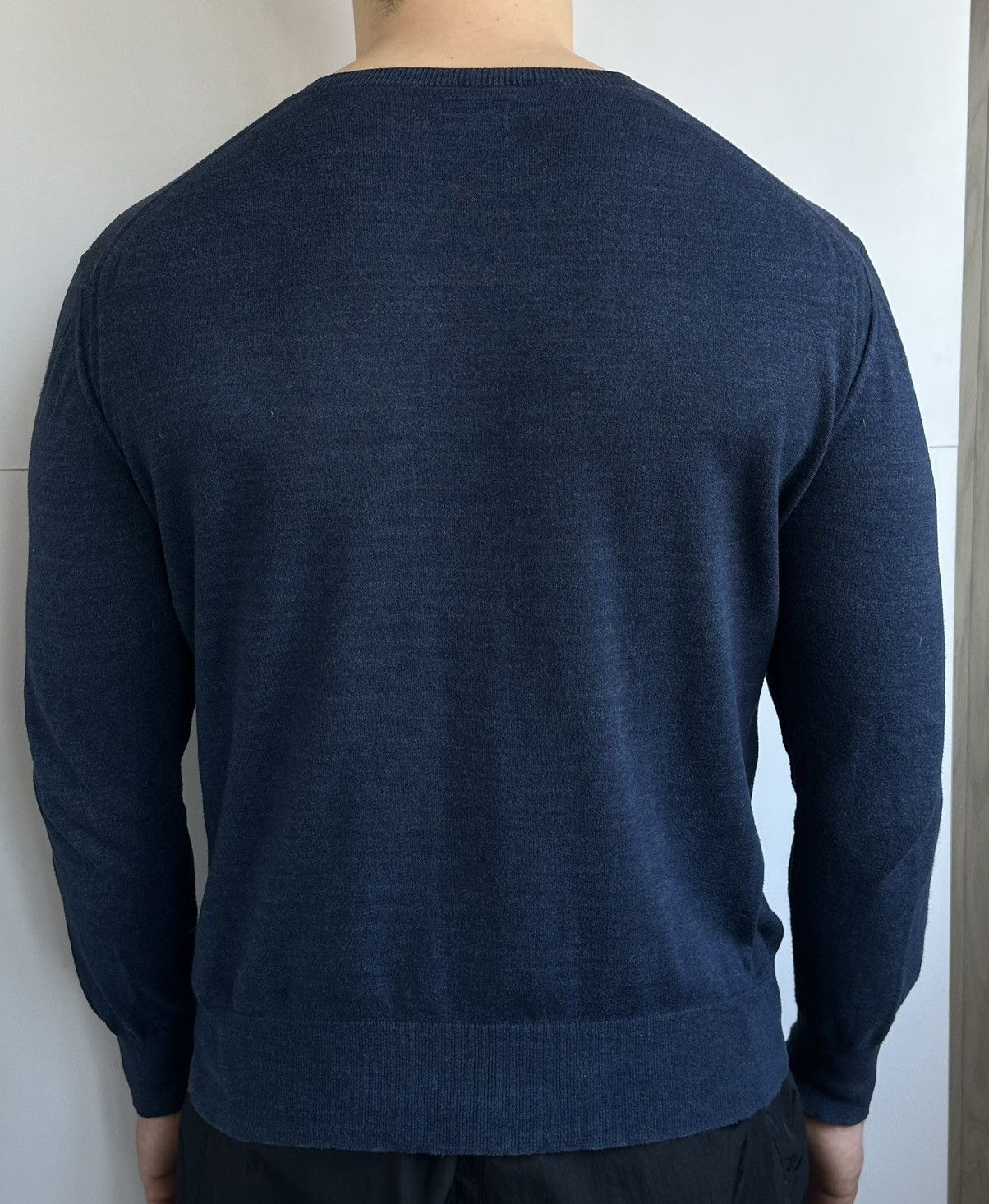 Allsaints ALLSAINTS Fritz Crew Neck Jumper Navy Blue Cotton Size XL Size US XL / EU 56 / 4 - 4 Thumbnail