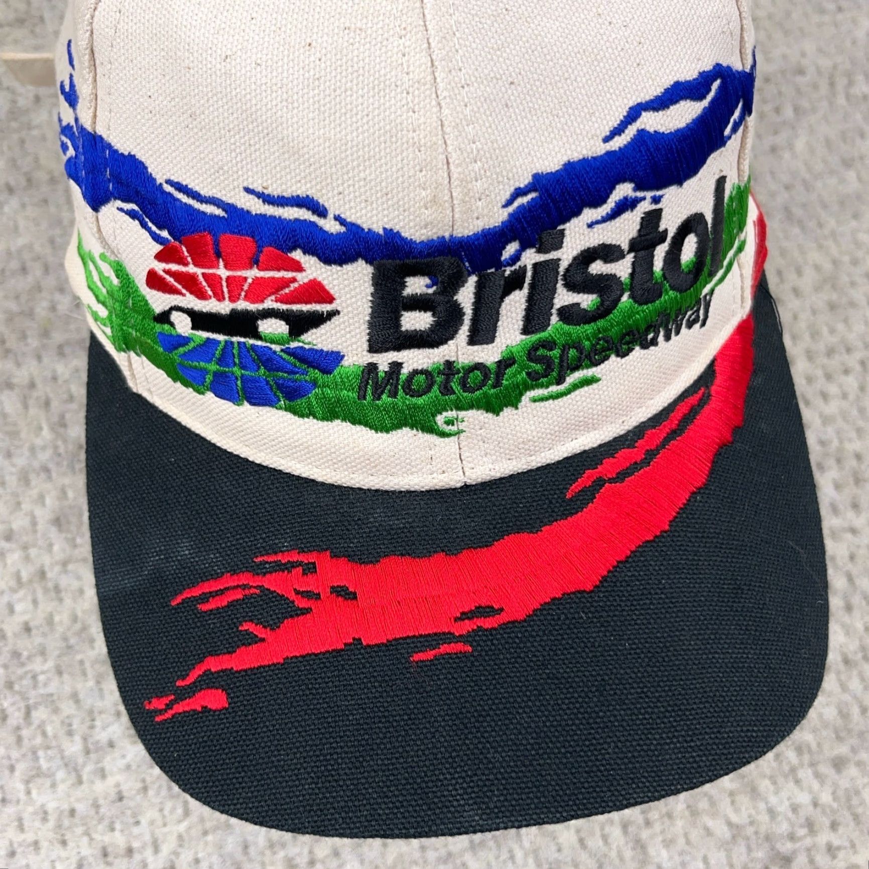 Vintage VINTAGE Bristol Motor Speedway Hat Cap Strap Back Splash Big Logo Racing Y2K 00s Kangaroo? Size ONE SIZE - 3 Thumbnail