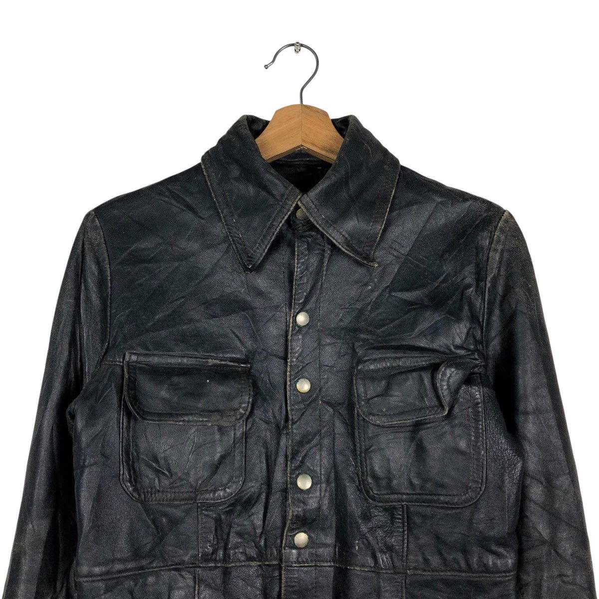 Japanese Brand 📌Unknown Brand Button Biker Leather Jacket 14th Addiction Size US M / EU 48-50 / 2 - 4 Thumbnail