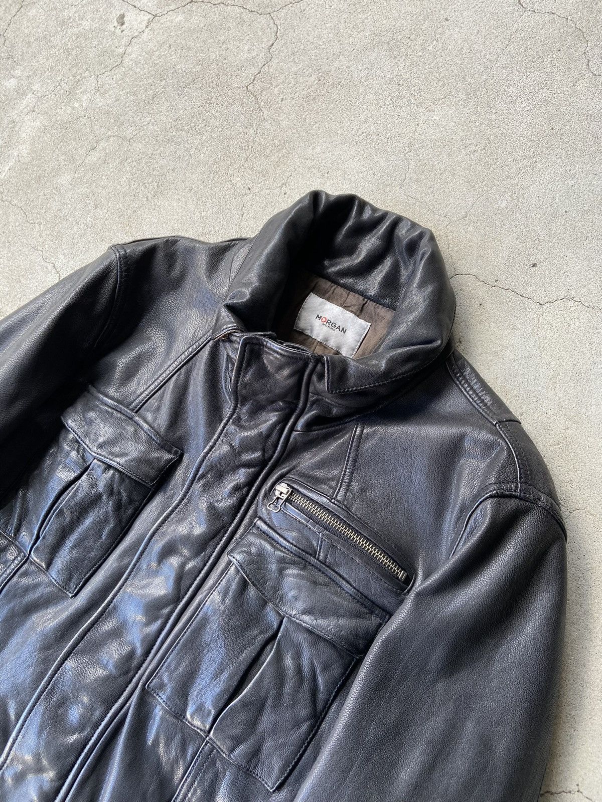 Morgan Homme MORGAN HOMME 00s ARCHIVE Y2K LEATHER ZIP BLOUSON Size US M / EU 48-50 / 2 - 4 Thumbnail