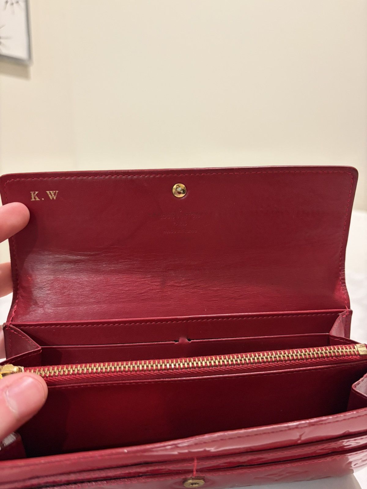 Louis Vuitton Red Louis Vuitton Vernis Long Wallet Size ONE SIZE - 11 Thumbnail
