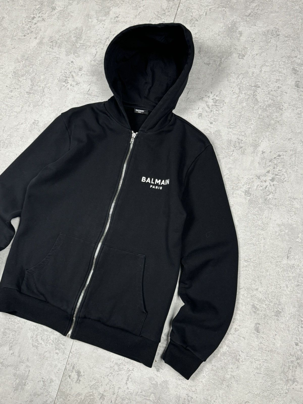 Balmain Balmain Paris Black Zip Hoodie Size 14A Fits S Size S / US 4 / IT 40 - 3 Thumbnail