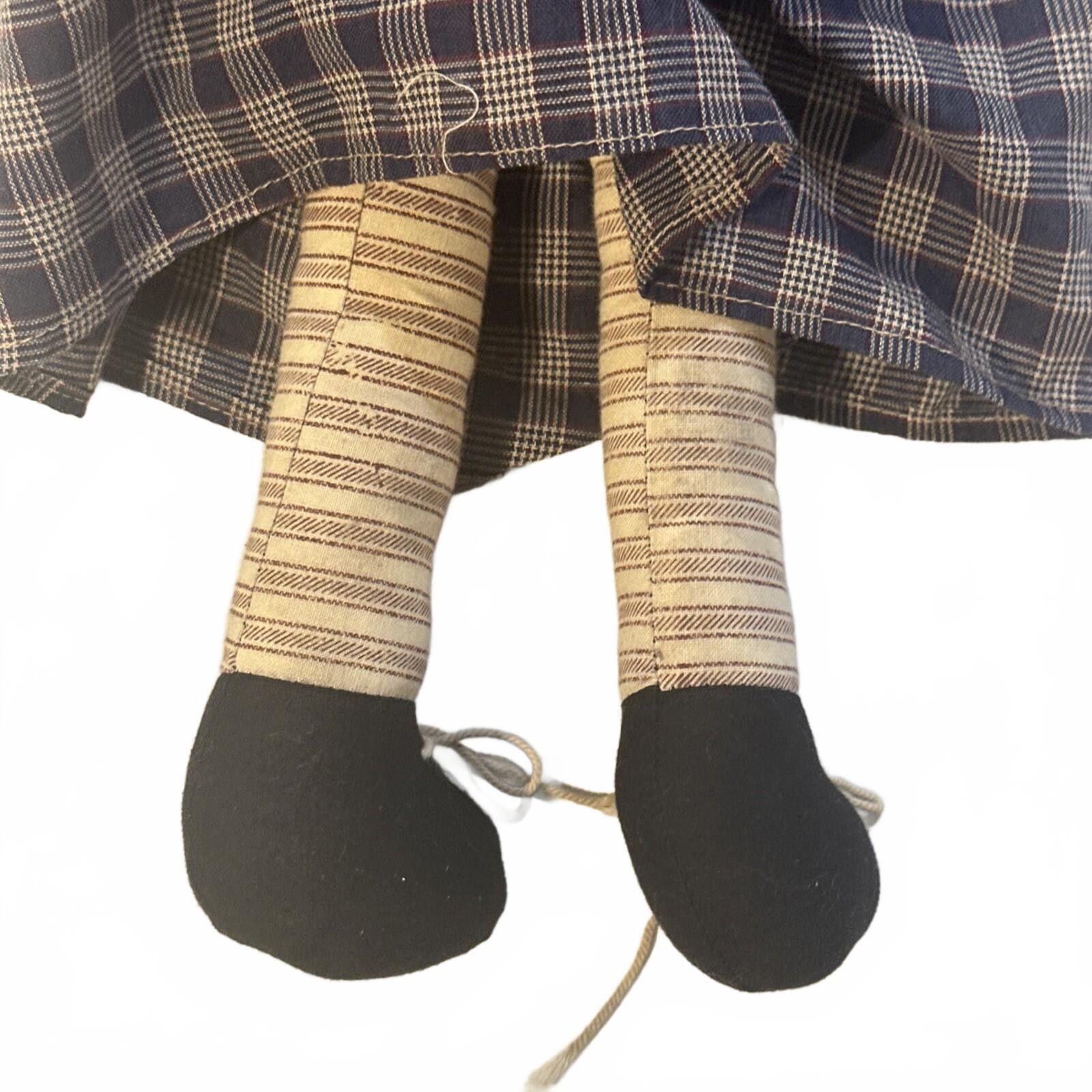 Other Handmade Raggedy Ann Vintage 19” Doll Yarn Hair & Tied Shoes Size ONE SIZE - 4 Thumbnail