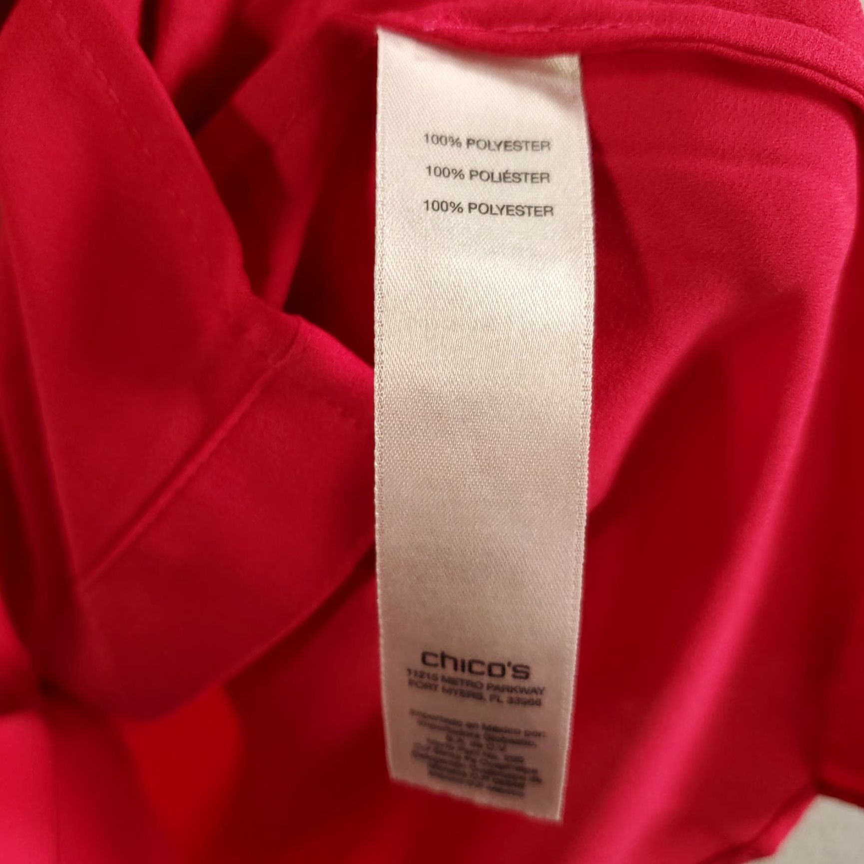 Vintage Chicos Blouse Womens Large Pink Button Up Lightweight Breathable Cuffed Sleeve Size L / US 10 / IT 46 - 6 Thumbnail