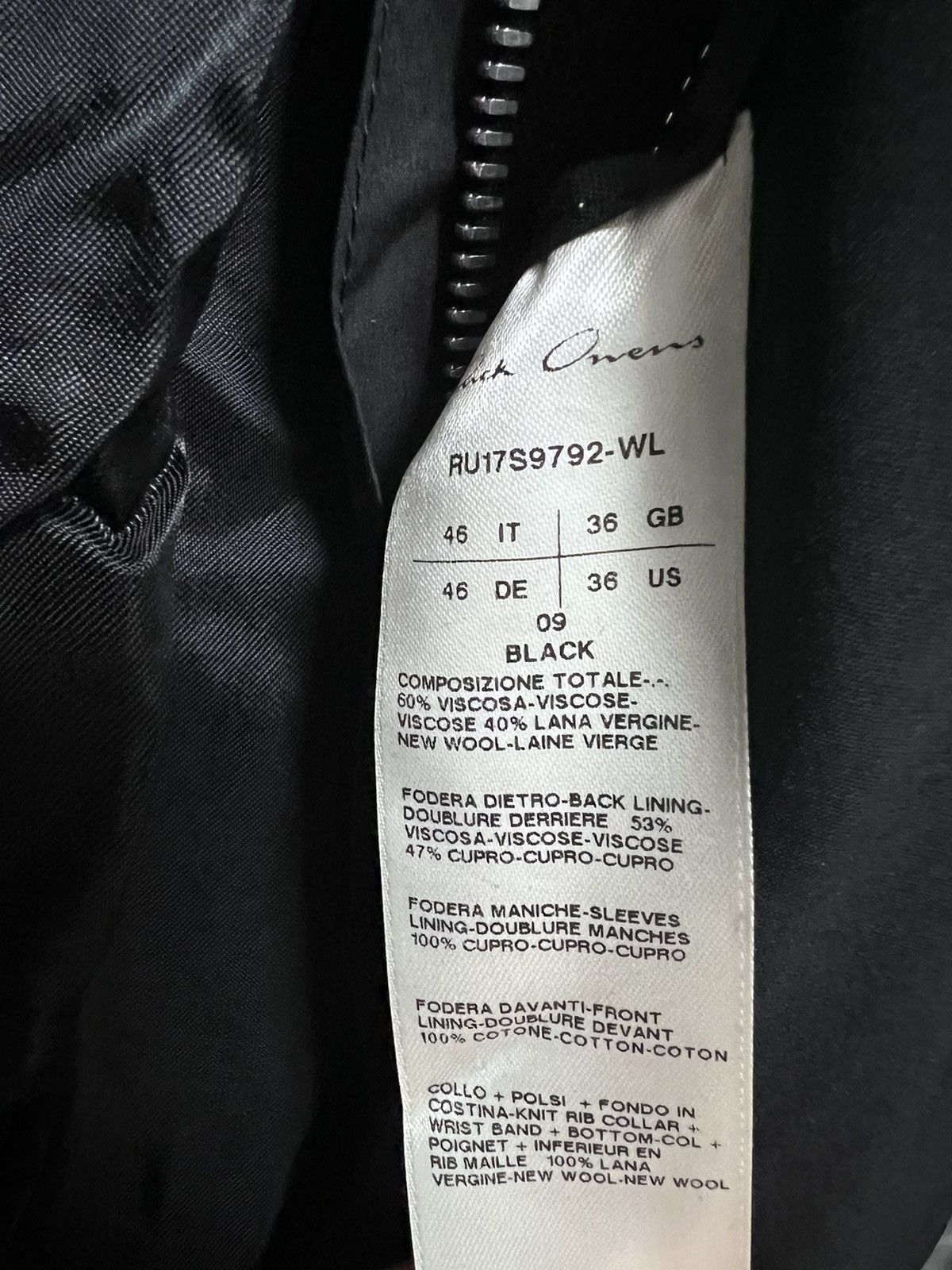 Rick Owens Rick owens ss17 ma-1 bomber jkt sz 46 Size US S / EU 44-46 / 1 - 7 Thumbnail