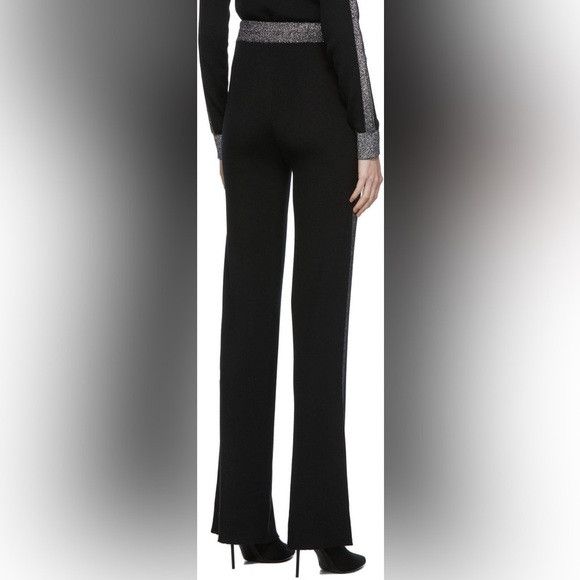 Balmain 🎀 BALMAIN NEW merino Lurex Striped Straight Knit Pants Size 26" / US 2 / IT 38 - 4 Thumbnail