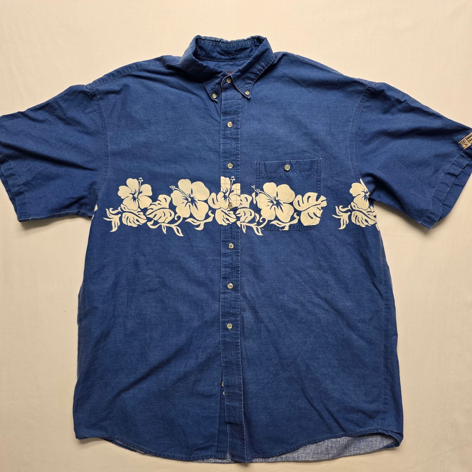Twenty × Vintage Vintage Hawaii Flower Twenty X Blue XL Tropical Floral Shirt Size US XL / EU 56 / 4 - 1 Thumbnail