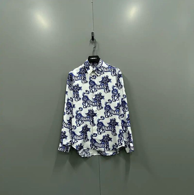 Dior Dior Multicolor Cotton Long Sleeve Shirt 0089 Size US M / EU 48-50 / 2 - 1 Thumbnail