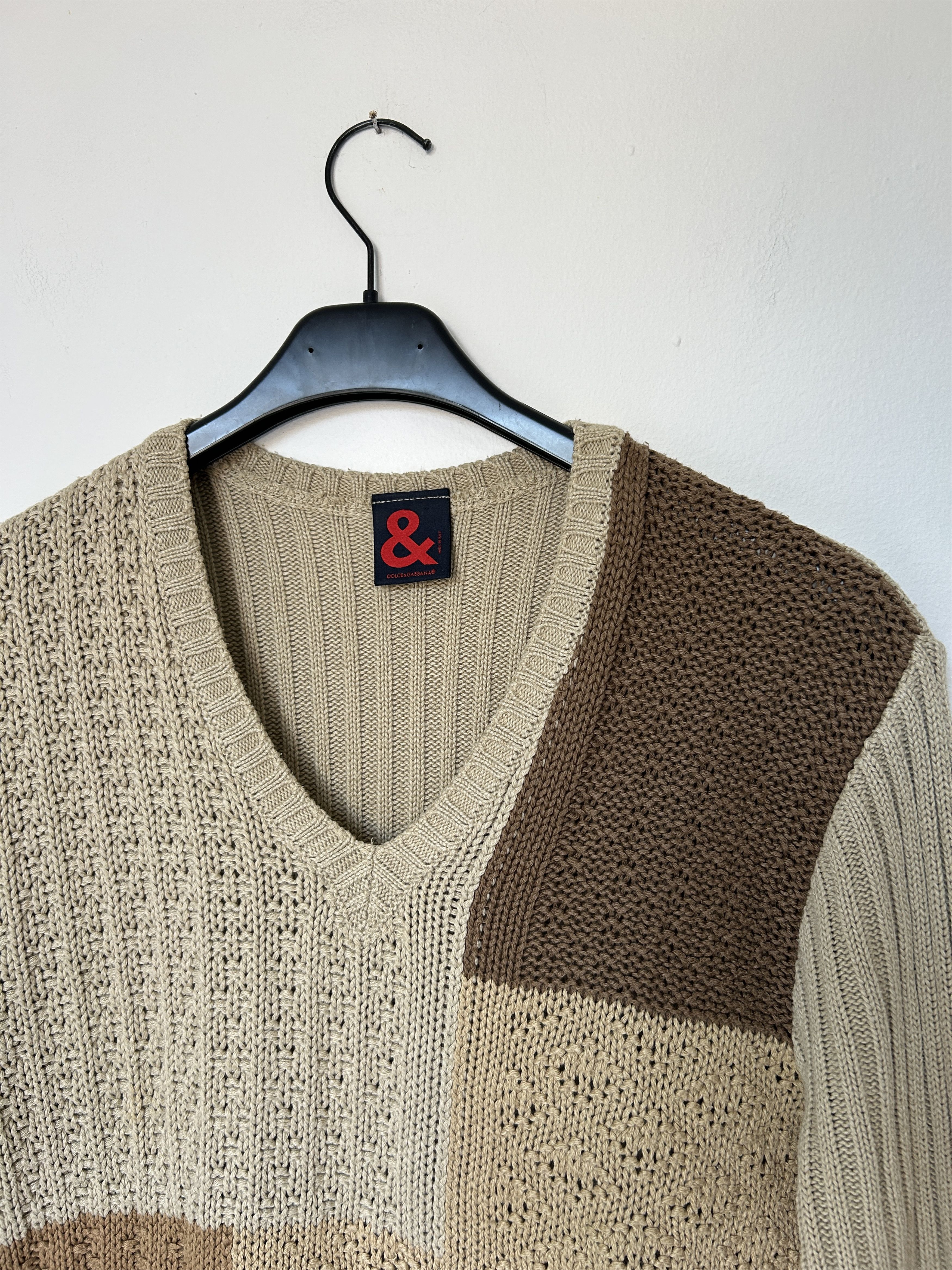 Dolce & Gabbana Dolce & Gabbana Knitwear v-neck vintage sweater Size M / US 6-8 / IT 42-44 - 2 Thumbnail