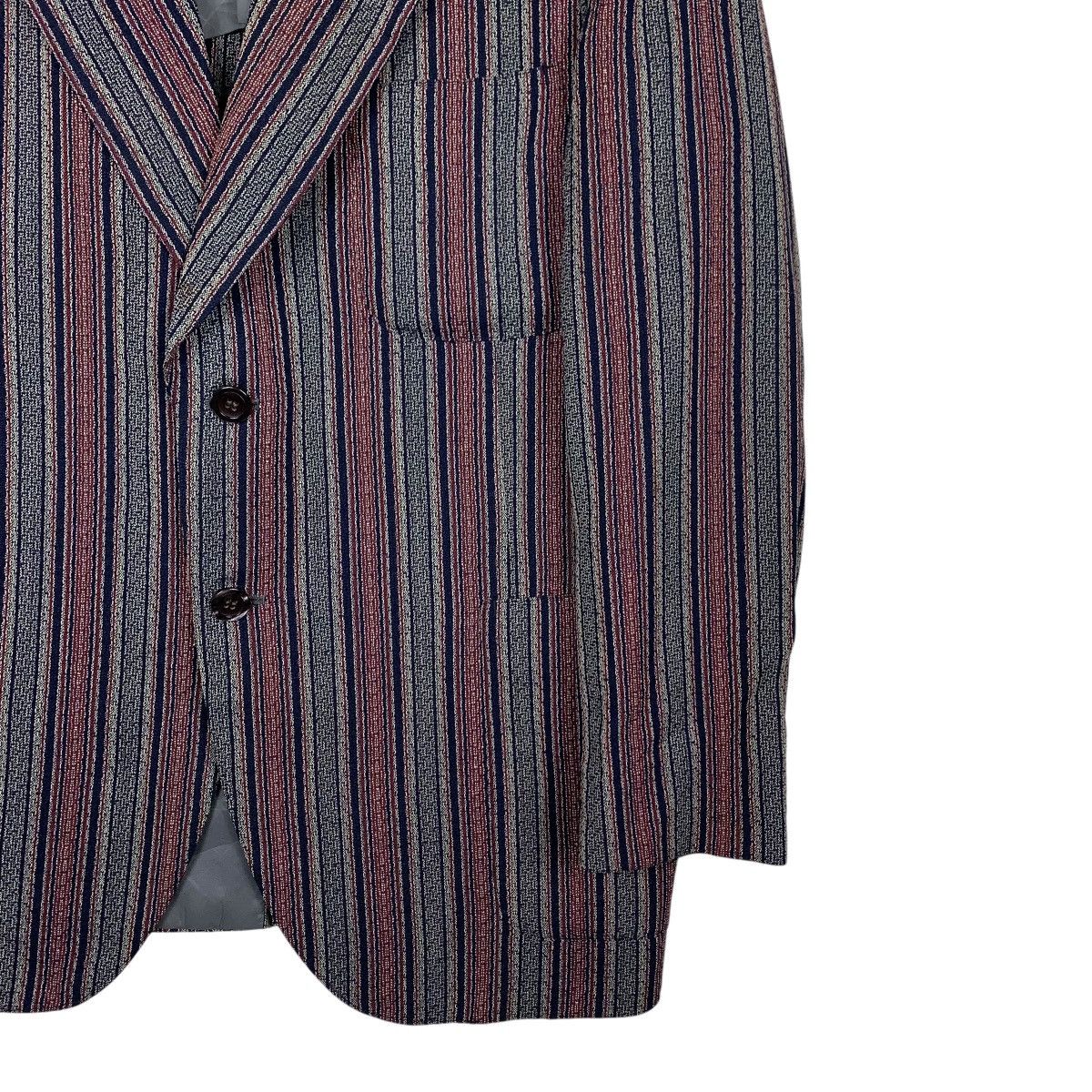Vintage THREE JET Wool Striped Tailored Jacket Blazer #2879-C130 Size 42R - 6 Thumbnail