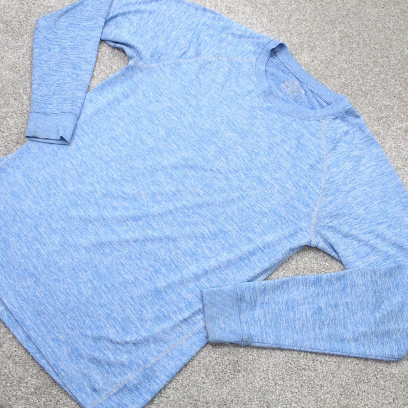 Layer 8 Layer 8 Performance Shirt Mens Medium Blue Quick Dry Moisture Wicking 90s Activewear Cardio Pullover T-Shirt Crew Neck Long Sleeve Casual Sportswear Size US M / EU 48-50 / 2 - 3 Thumbnail