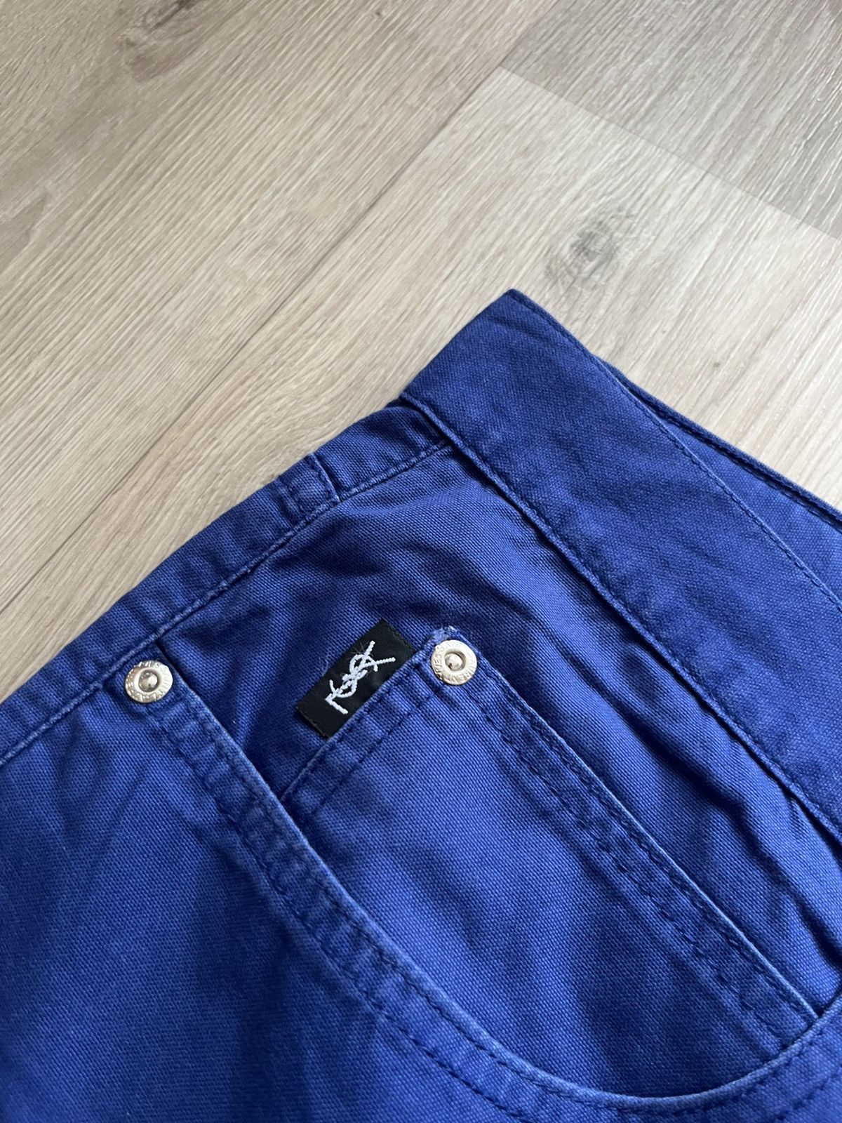 Yves Saint Laurent Vintage Yves Saint Laurent Blue Denim Pants Size US 36 / EU 52 - 6 Thumbnail