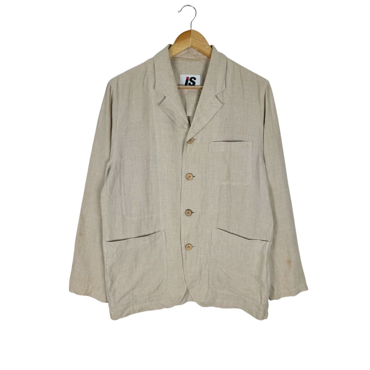 Issey Miyake × Japanese Brand 🌟90s ISSEY MIYAKE IS HEMP JACKET Size US M / EU 48-50 / 2 - 2 Thumbnail