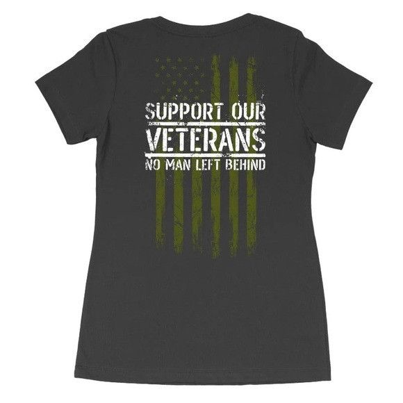 Designer NWT WOMEN’S HOWITZER PATRIOT SUPPORT OUT VETERANS V-NECK T-S Size S / US 4 / IT 40 - 1 Thumbnail
