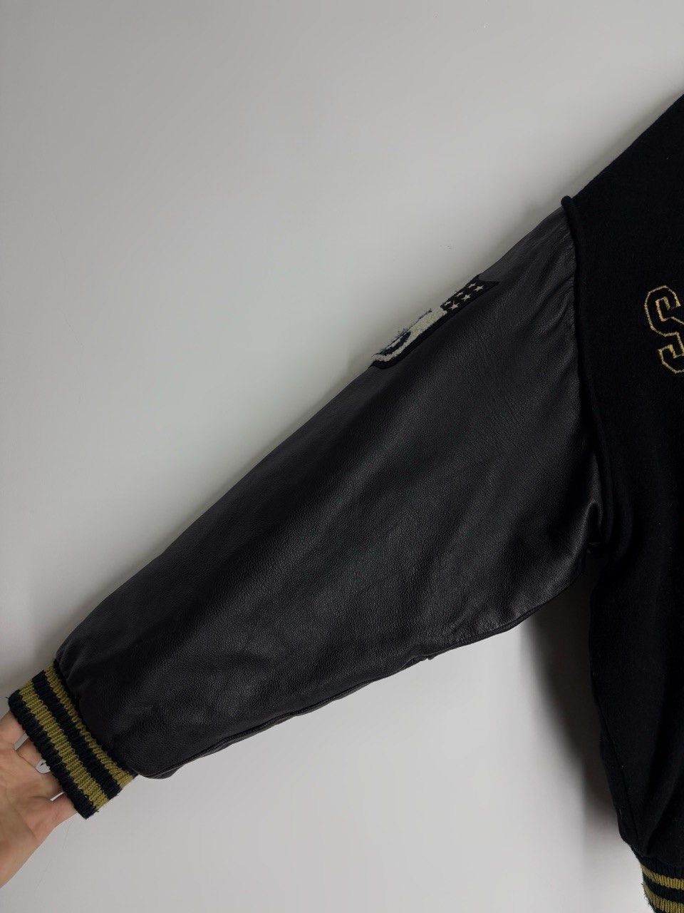 NFL Saints New Orleans Vintage 90s Wool Leather Varsity Jacket Size US XL / EU 56 / 4 - 8 Thumbnail