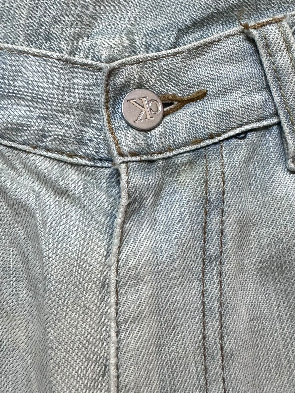 Calvin Klein 205W39NYC Vintage Calvin Klein Mudwash Long Leg Denim Size US 33 - 6 Thumbnail