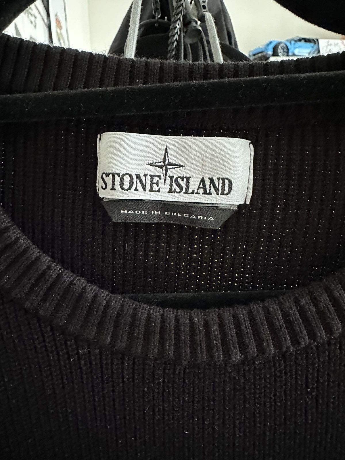 image of Stone Island Black Crewneck, Men's (Size 2XL)