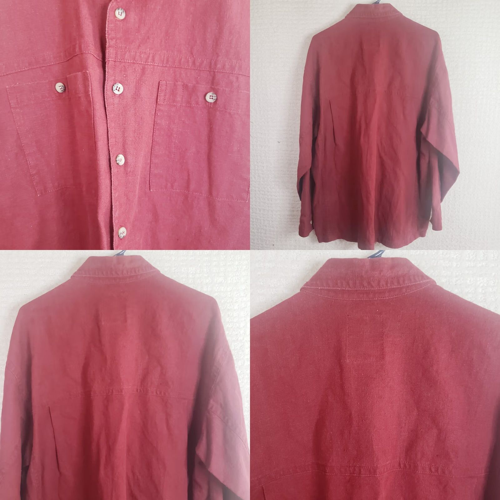 Vintage Smith Center Shirt Mens M Maroon Hemp Heavy USA Breathable Outdoor Natural Fiber Shirt Size US M / EU 48-50 / 2 - 8 Thumbnail