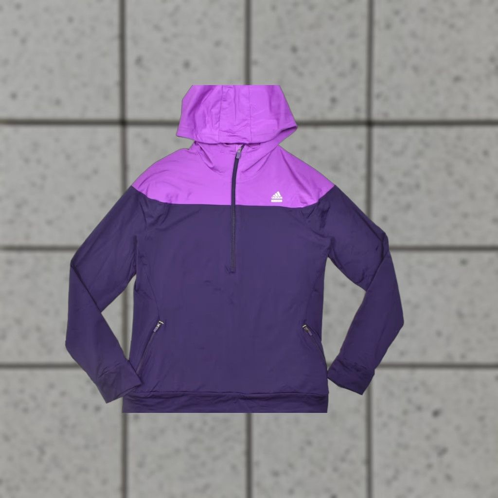 Adidas Adidas Women Jacket Track Zip 1/4 Clima 365 Purple L Activewear Size L / US 10 / IT 46 - 1 Thumbnail