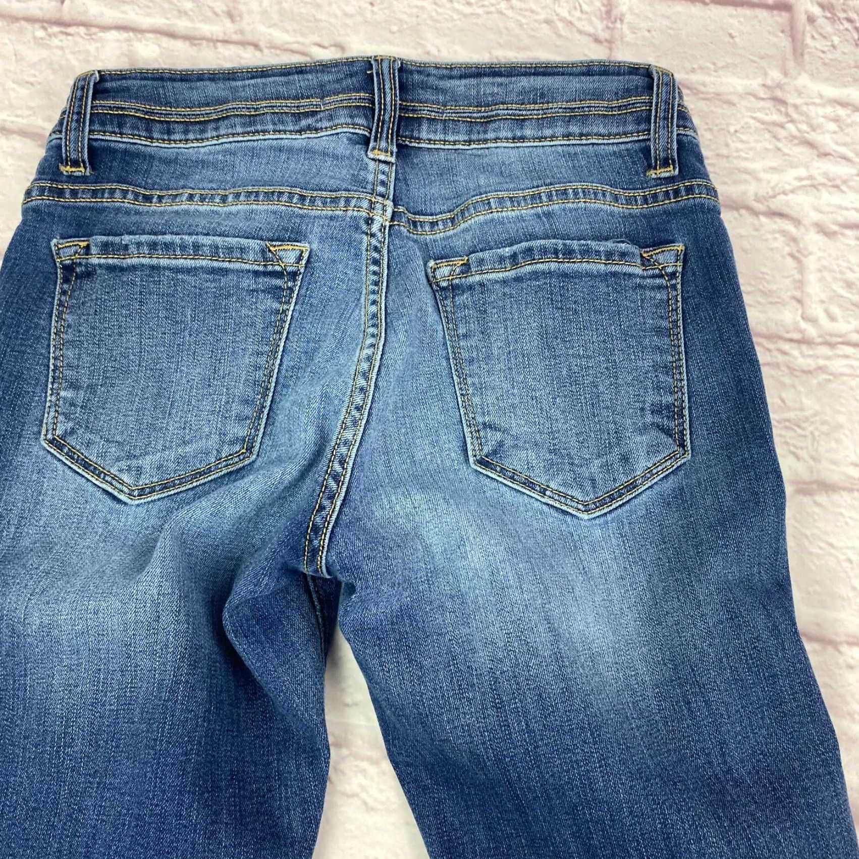 Vintage Kancan Junior Teens Jeggings Jeans 3/25 Skinny Mid-Rise Distressed Medium Wash Shirt Jeans 3/25 Distressed 90s City KanCan Mens Womens Teens? Size 26" / US 2 / IT 38 - 7 Thumbnail