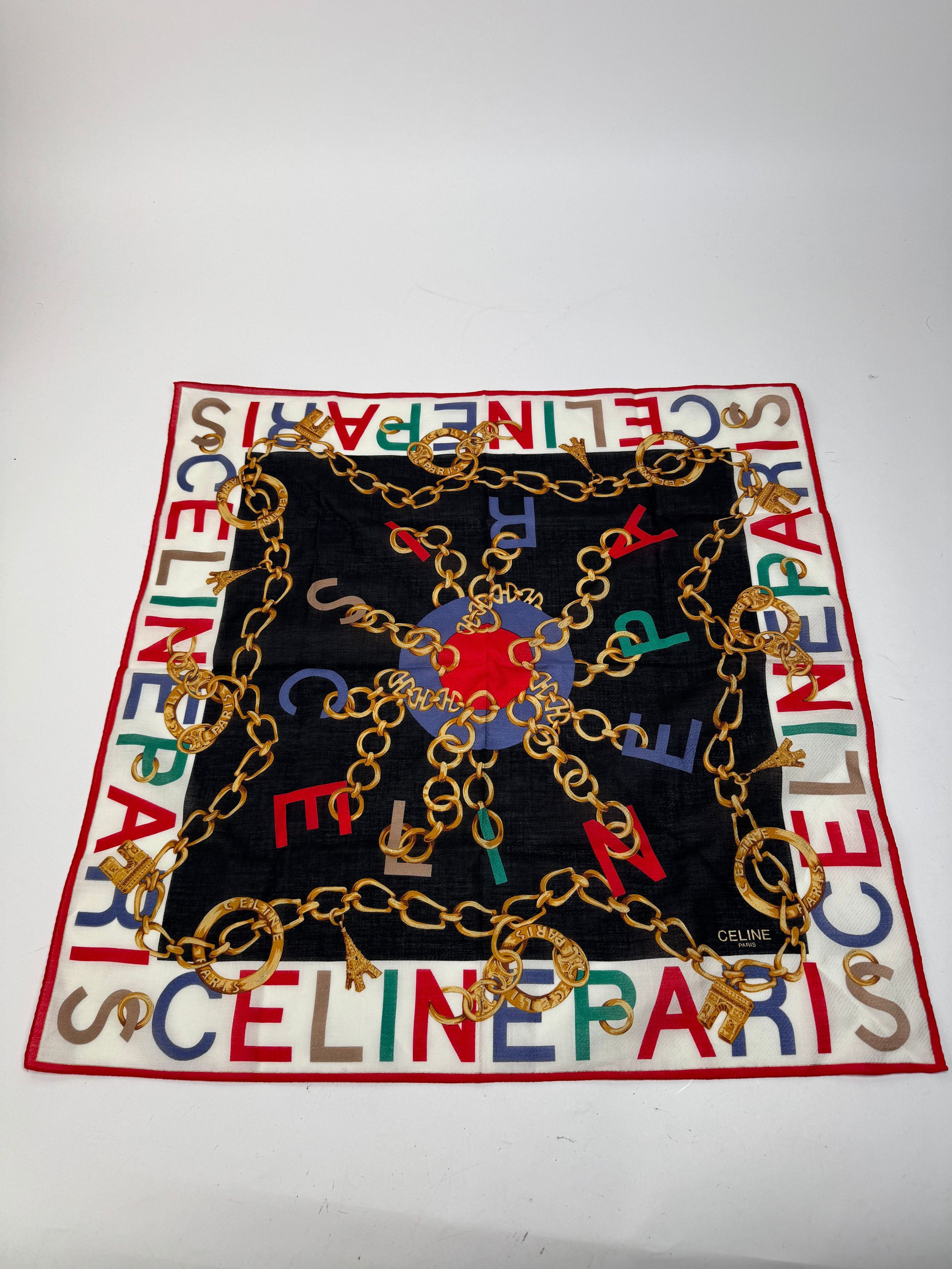 Vintage Paris Silk Scarf Multicolor