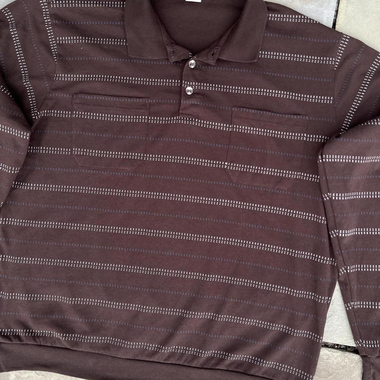 Haband Y2K Brown Dot Stripe Rugby Polo Size US XL / EU 56 / 4 - 2 Thumbnail