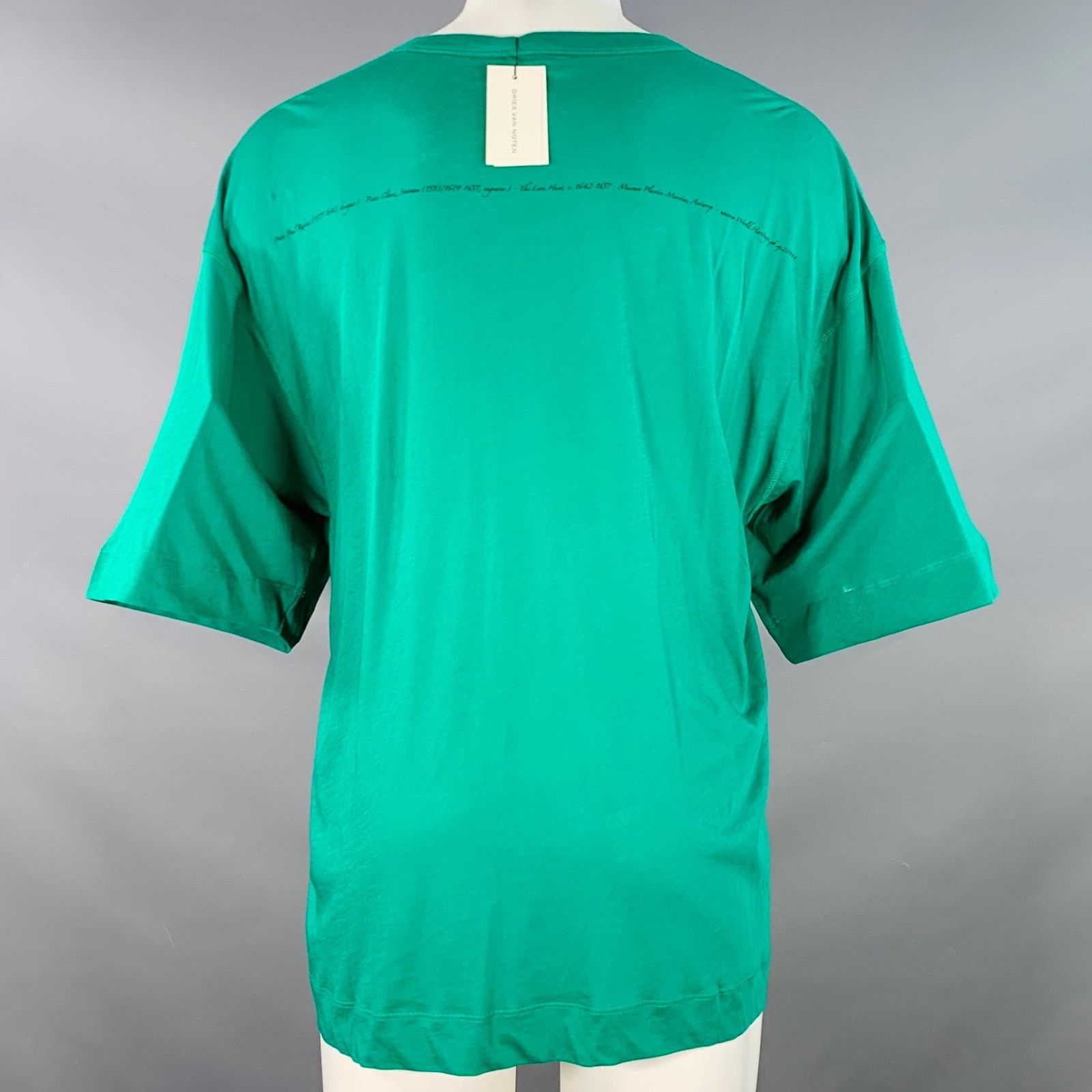 Dries Van Noten DRIES VAN NOTEN The Lion Hunt Green Graphic Crew Neck Size US S / EU 44-46 / 1 - 4 Thumbnail